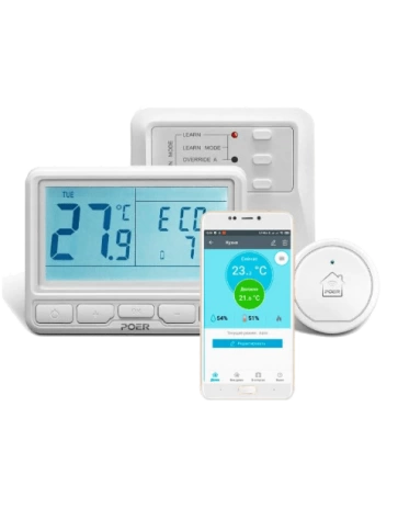 Беспроводной WiFi терморегулятор Poer PTC10/PTR10 и Wi-Fi модуль PTG10 (недельный) фото 1